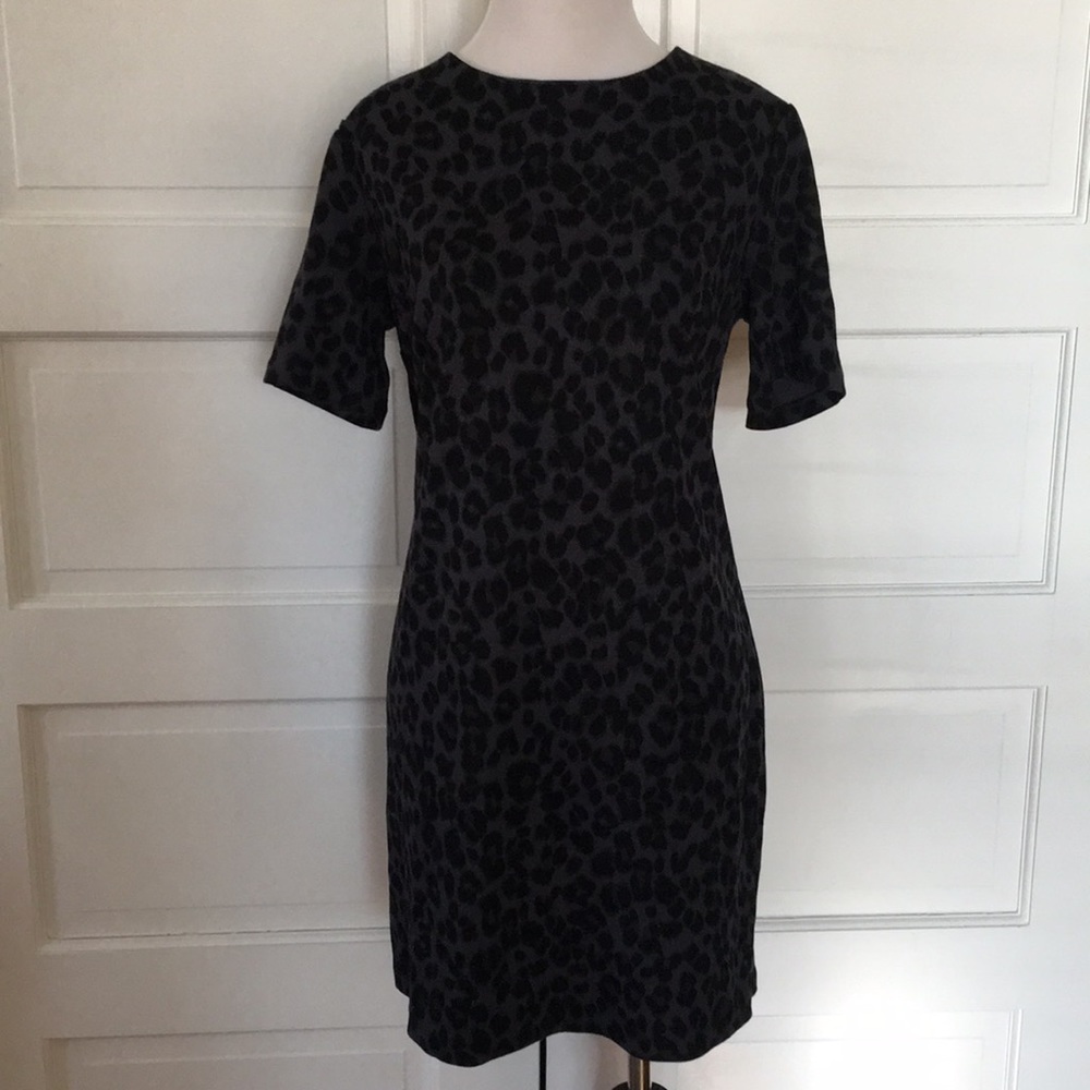 Old Navy Gray Leopard Shift Dress Size Small